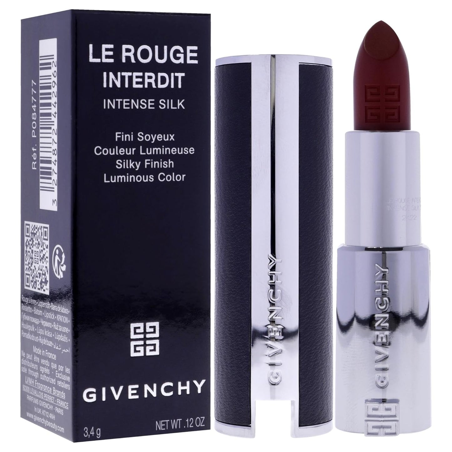 Le Rouge Interdit Intense Silk Lipstick - N37 Rouge Graine for Women - 0.11 Oz Lipstick