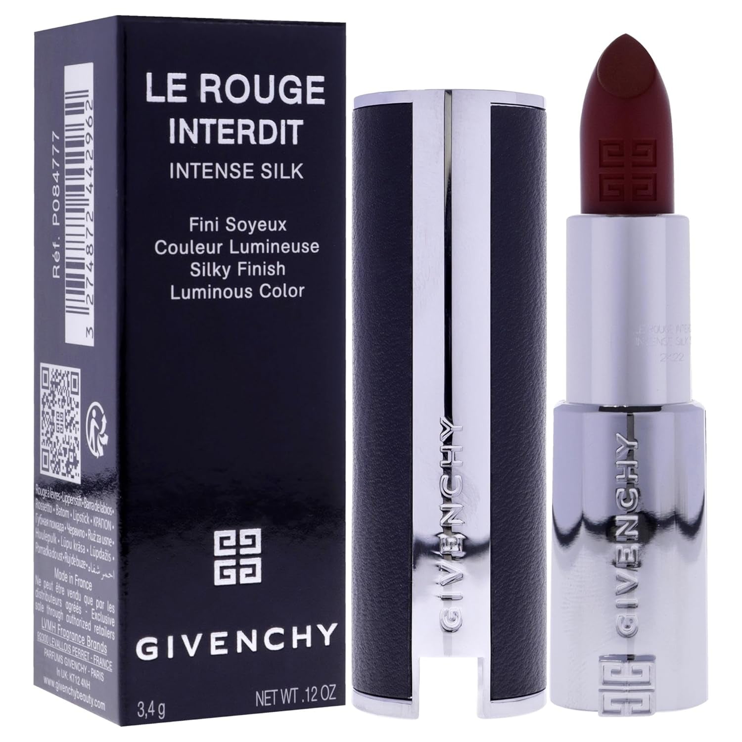Le Rouge Interdit Intense Silk Lipstick - N37 Rouge Graine for Women - 0.11 Oz Lipstick