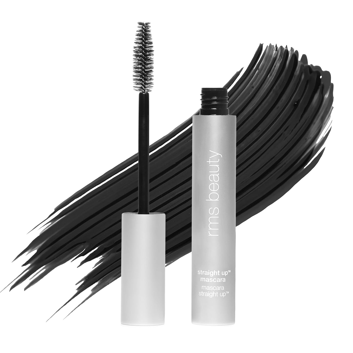 RMS Beauty Straight up Volumizing Peptide Mascara – Black, Lash-Lengthening & Thickening Formula, urishing Peptides, Waterproof, Vegan & Cruelty-Free, 8Ml