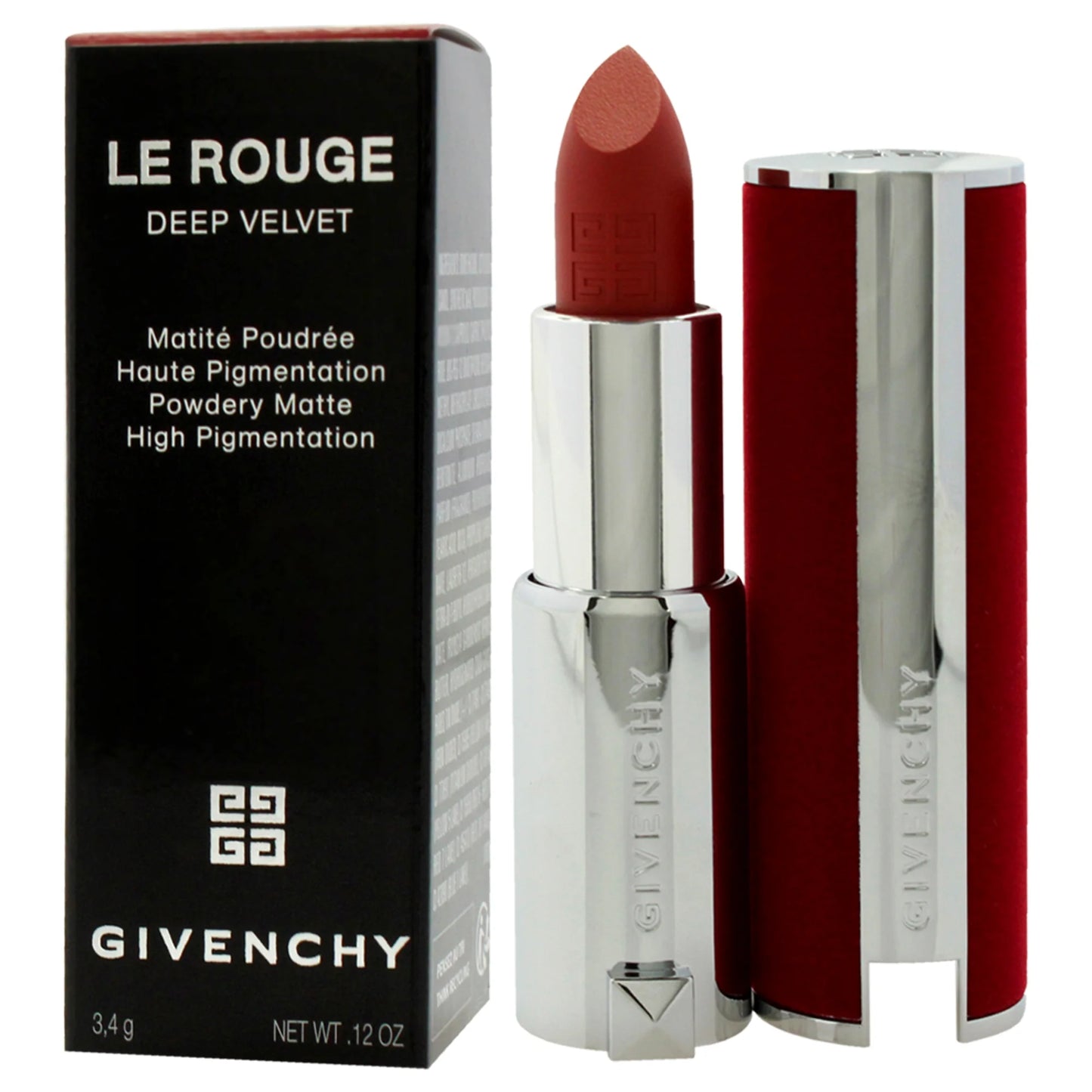 Le Rouge Deep Velvet Matte Lipstick - 34 Rouge Safran , 0.12 Oz Lipstick